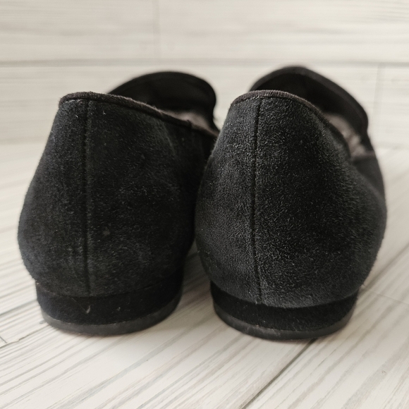 Zara Suede Loafers with Silver Studded Fringe Women's Size 6.5 / 37 - Picture 3 of 11